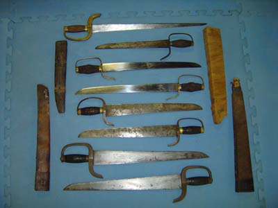 Ching dynasty antique butterfly swords on display at the Queensland Wing Chun Fu Academy